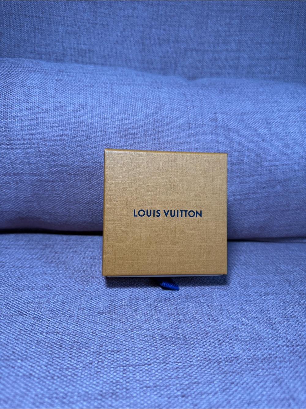 Louis Vuitton Box in Saffron Yellow with Navy Logo